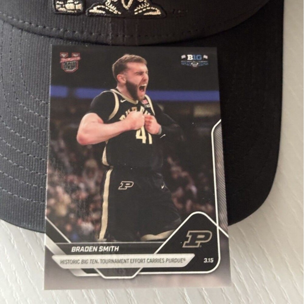 Braden Smith CARD 2025-26 U Now Bowman Purdue #41 Jersey Big Ten Tournament / 99